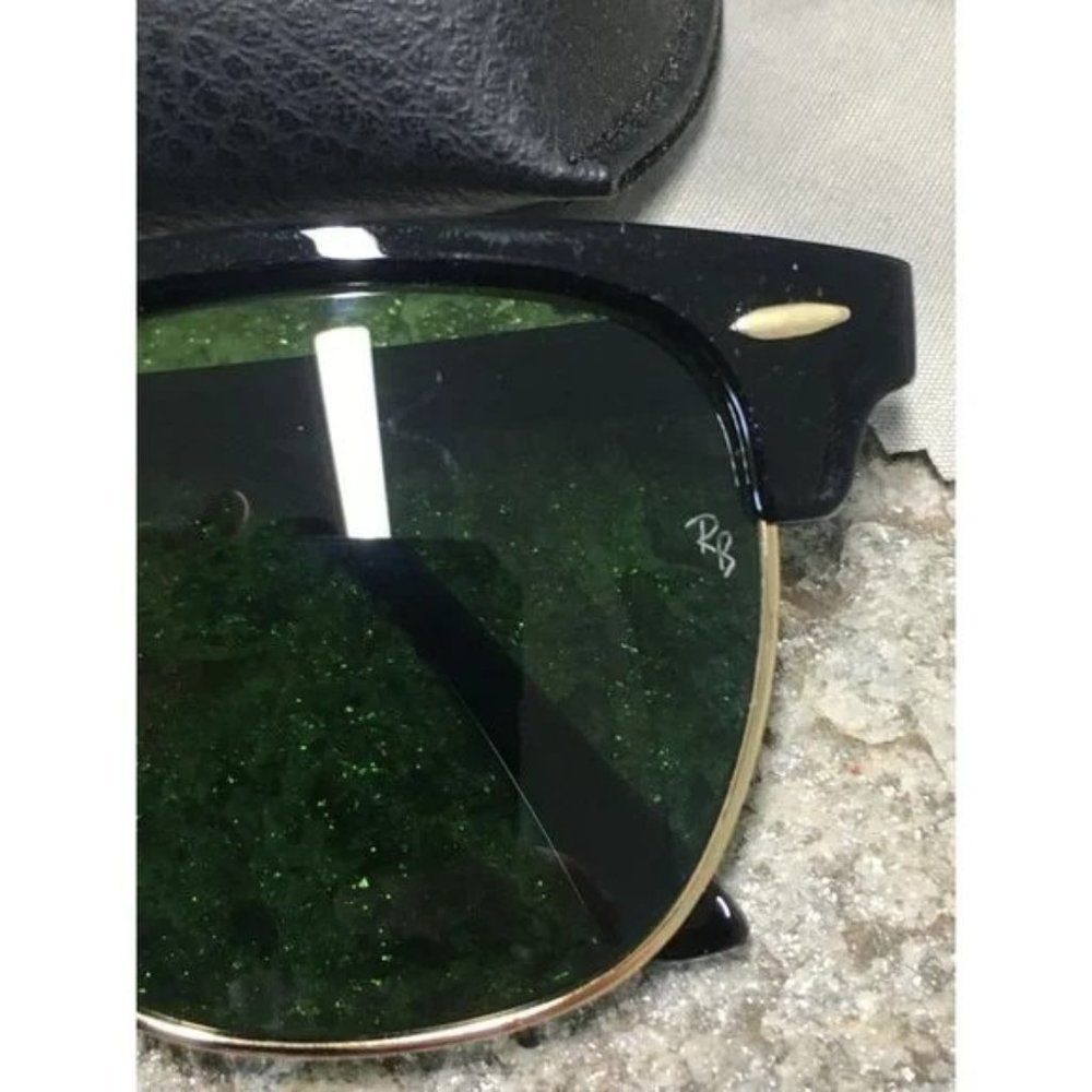Ray Ban RB3016 Classic Retro Punk Clubmaster Sunglasses Black Gold 51 Summer Fun - Picture 5 of 7